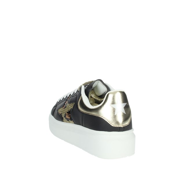 Shop Art Shoes Sneakers Black/Gold SA80209