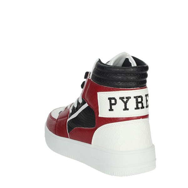 Pyrex Shoes Sneakers White/Black/Red PY80304