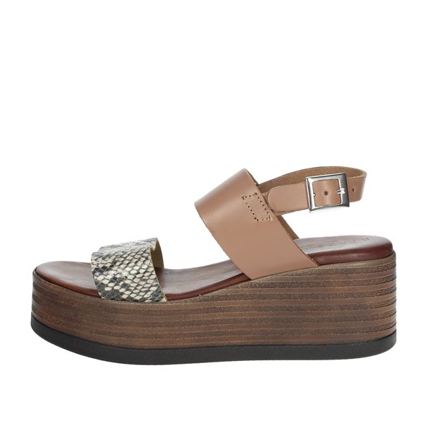 Pregunta Shoes Platform Sandals Brown leather IBG5130-VD