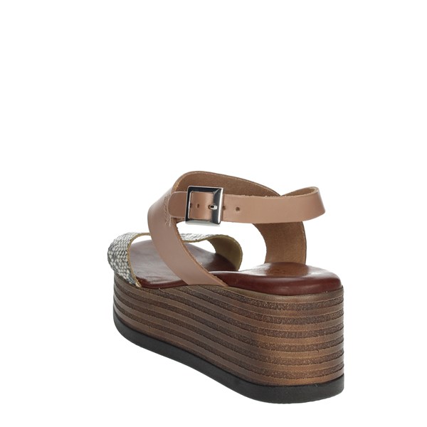 Pregunta Shoes Platform Sandals Brown leather IBG5130-VD