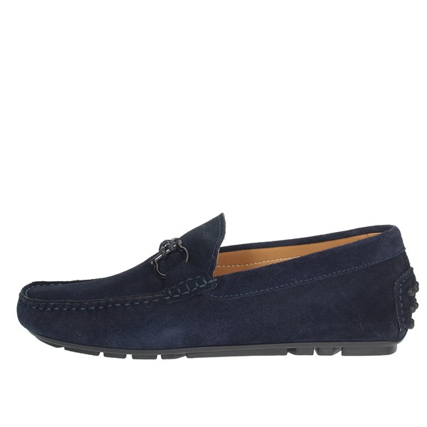 Herman Scott Shoes Moccasin Blue 016