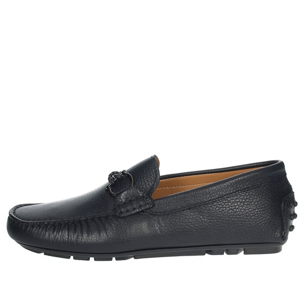 Herman Scott Shoes Moccasin Blue 016