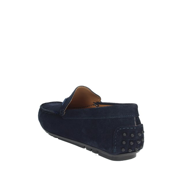 Herman Scott Shoes Moccasin Blue 014