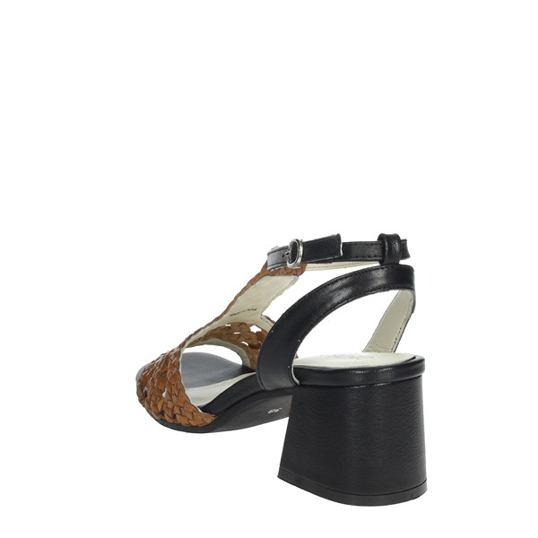 Cinzia Soft Shoes Heeled Sandals Brown leather CIB403