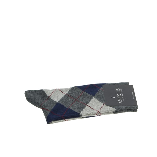 Antolini Accessories Socks Grey/Blue RB1018 MIX ROMBI