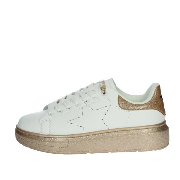 Shop Art Shoes Sneakers White/Gold SA80222