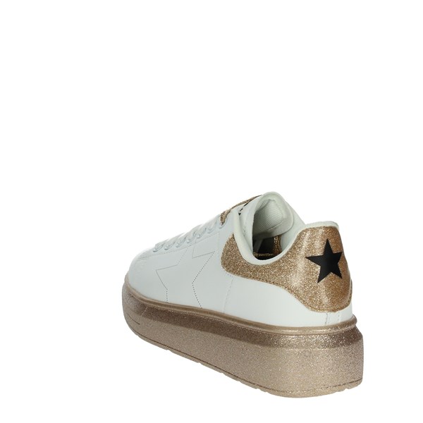 Shop Art Shoes Sneakers White/Gold SA80222
