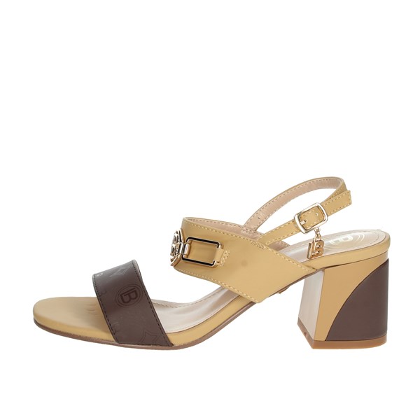 Laura Biagiotti Shoes Heeled Sandals Brown/Beige CAMP.25