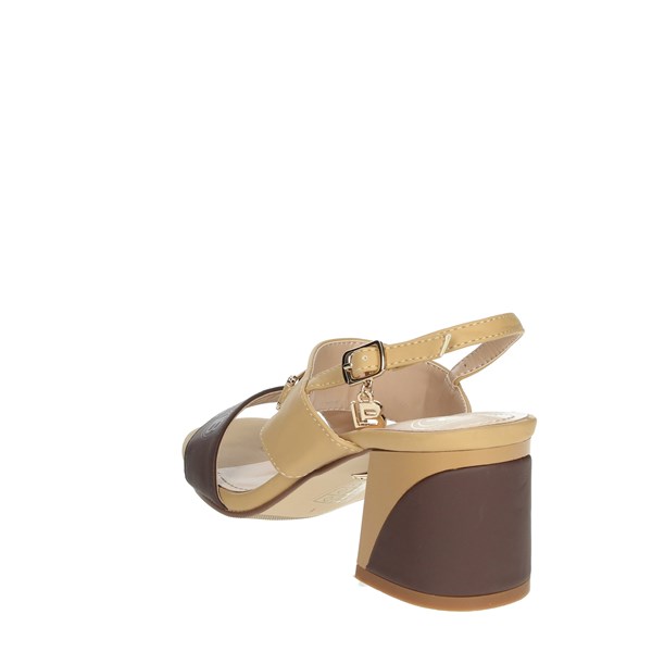 Laura Biagiotti Shoes Heeled Sandals Brown/Beige CAMP.25