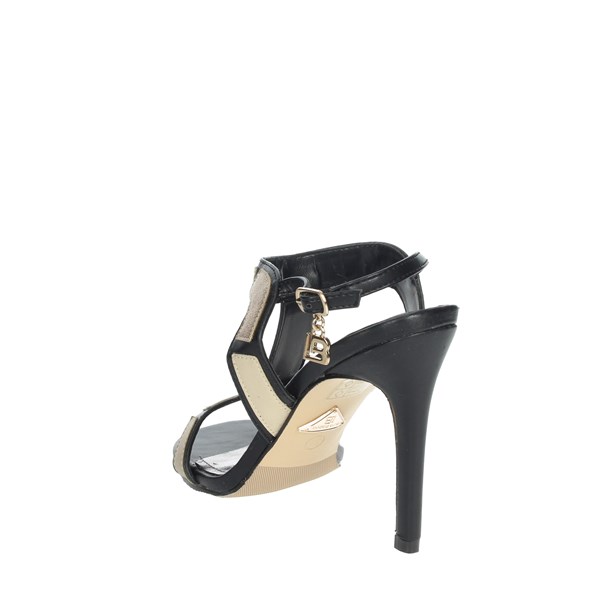 Laura Biagiotti Shoes Heeled Sandals Black/Beige CAMP.149