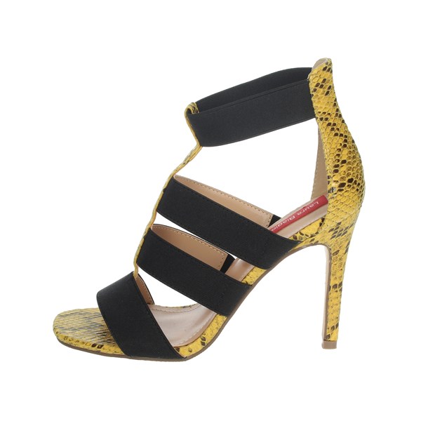 Laura Biagiotti Shoes Heeled Sandals Black/Yellow CAMP.165