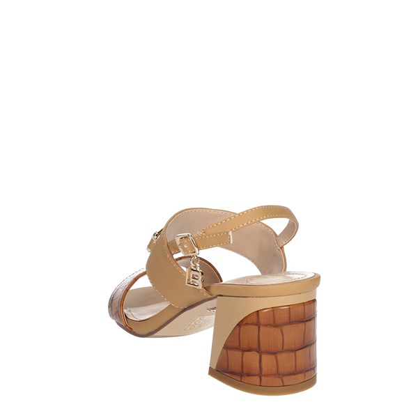 Laura Biagiotti Shoes Heeled Sandals Brown leather CAMP.136