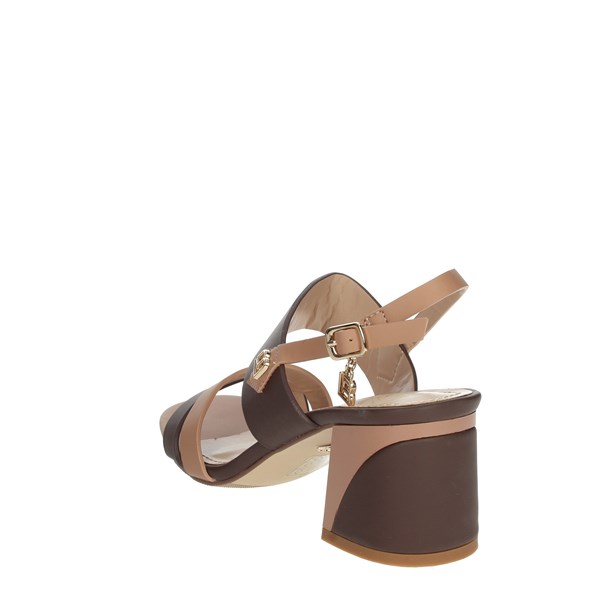 Laura Biagiotti Shoes Heeled Sandals Brown/Beige CAMP.135