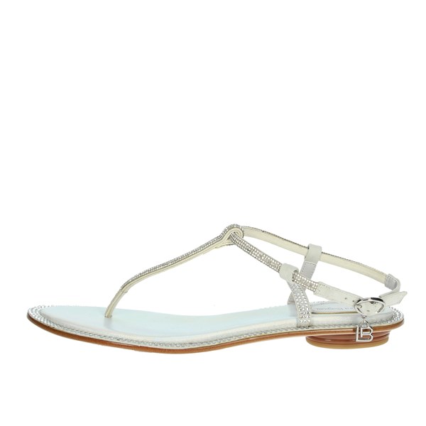 Laura Biagiotti Shoes Flip Flops Silver CAMP.24