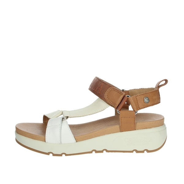 Carmela Shoes Platform Sandals Brown leather 68495