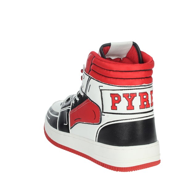 Pyrex Shoes Sneakers White/Black/Red PY80701