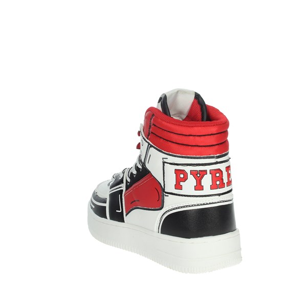 Pyrex Shoes Sneakers White/Black/Red PYK80738