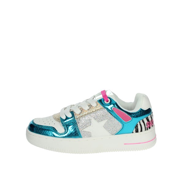 Shop Art Shoes Sneakers White/Light-blue SAG80422