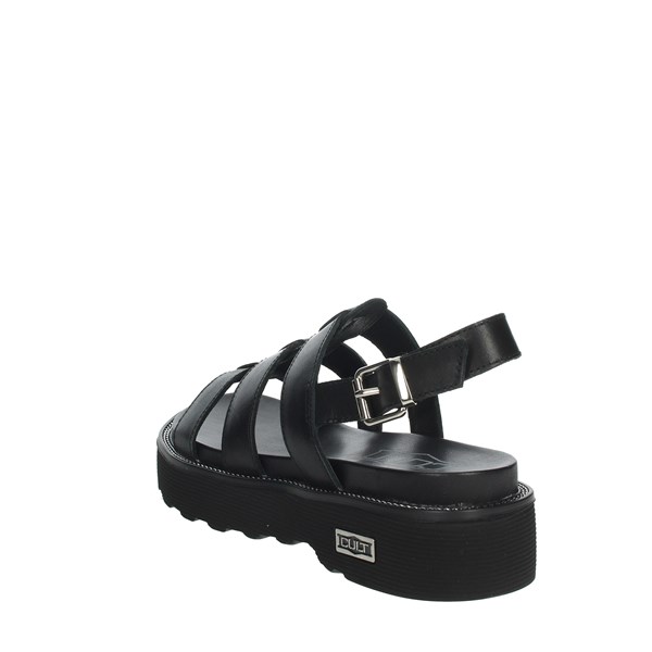 Cult Shoes Flat Sandals Black CLE104334