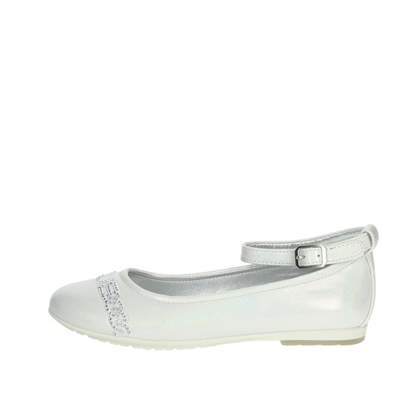 4us Paciotti Shoes Ballet Flats White/Silver 41081