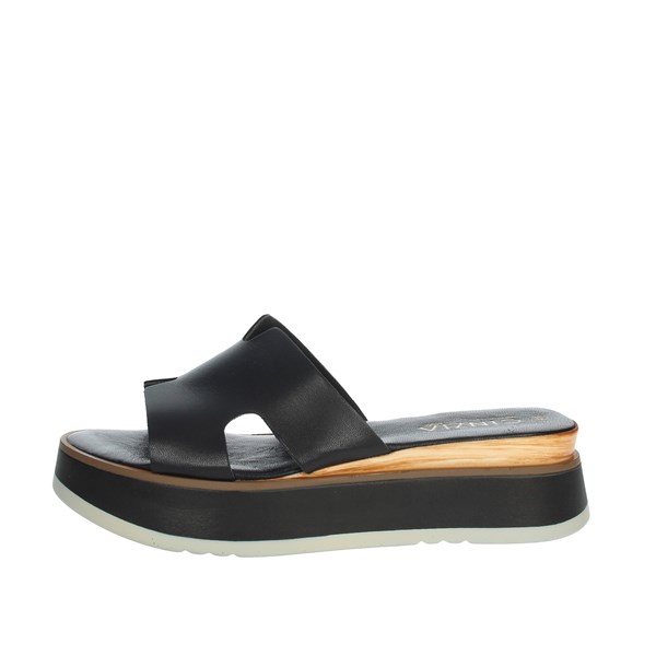 Cinzia Soft Shoes Platform Slippers Black CB65374M