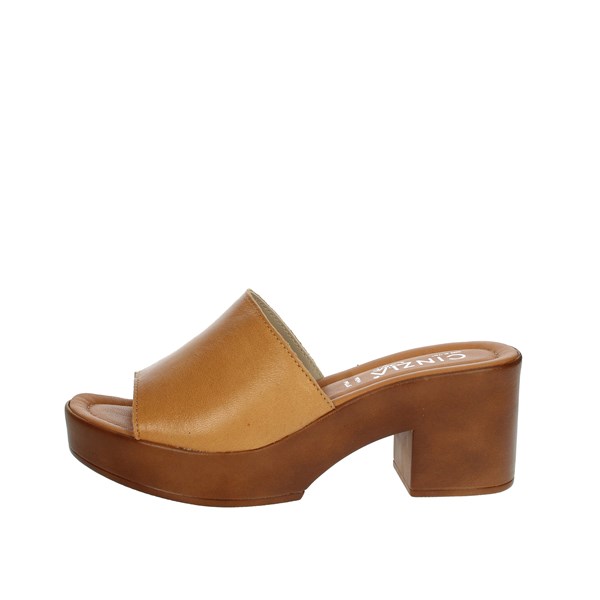 Cinzia Soft Shoes Heeled Slippers Brown leather IAF203174