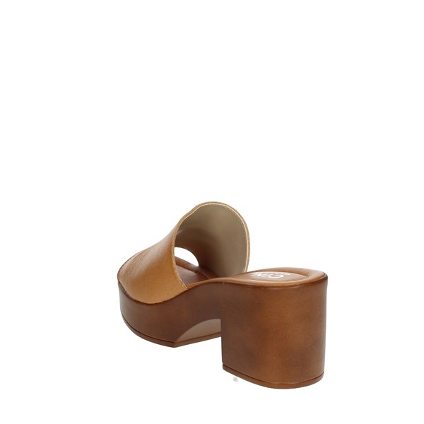 Cinzia Soft Shoes Heeled Slippers Brown leather IAF203174