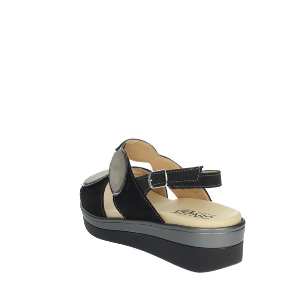 Cinzia Soft Shoes Platform Sandals Black/Brown Taupe IO10687PNBS