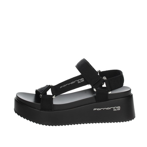 Fornarina Shoes Platform Sandals Black PETRA