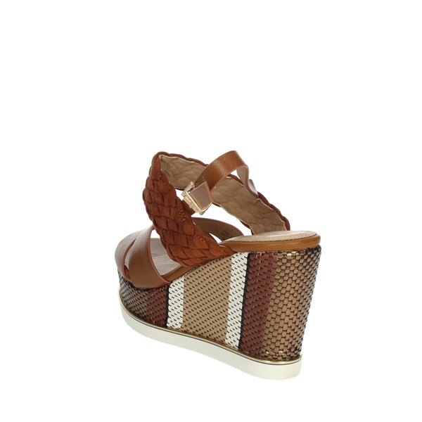 Wrangler Shoes Platform Sandals Brown leather WL21740A