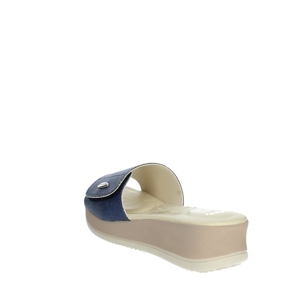Riposella Shoes Platform Slippers Blue 00151