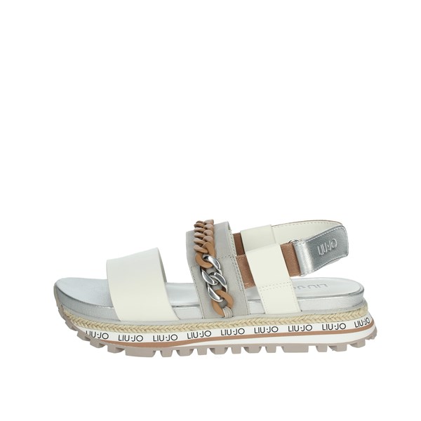 Liu-jo Shoes Flat Sandals White/Silver WONDER SANDAL 37