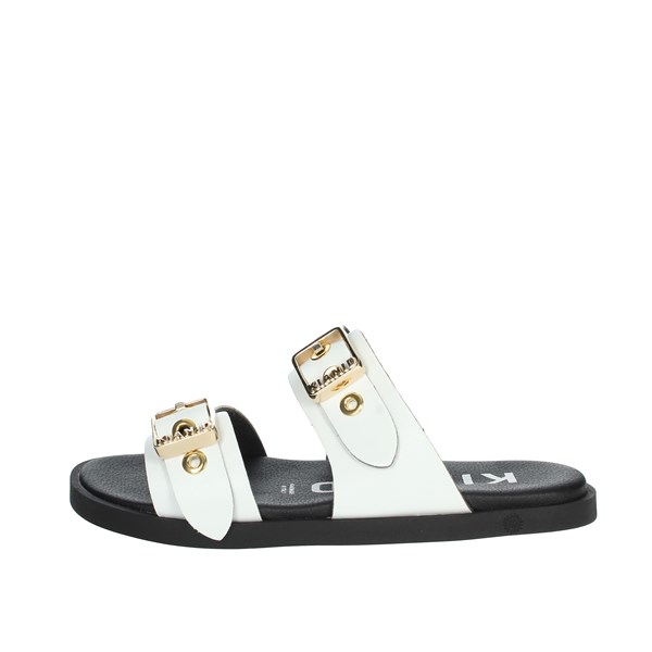Kianid Shoes Flat Slippers White KND01001