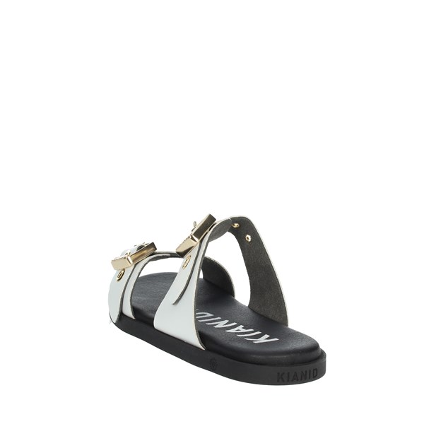 Kianid Shoes Flat Slippers White KND01001