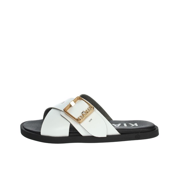 Kianid Shoes Flat Slippers White KND01009