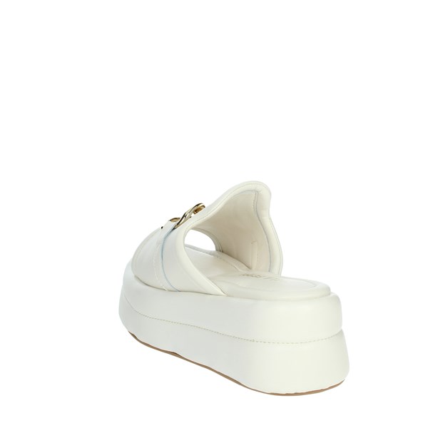 Paola Ferri Shoes Platform Slippers White D7720