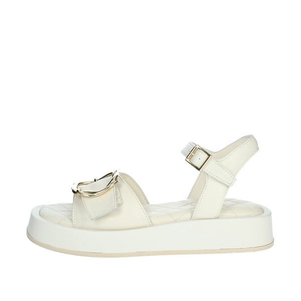 Paola Ferri Shoes Flat Sandals White D7708