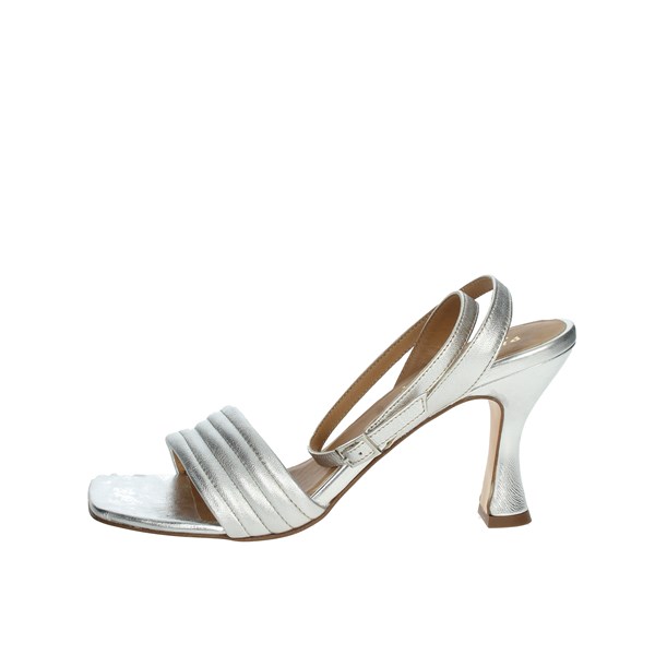 Paola Ferri Shoes Heeled Sandals Silver D7734