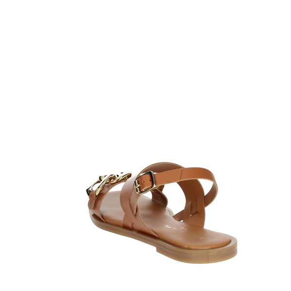 Pregunta Shoes Flat Sandals Brown leather ML10145G