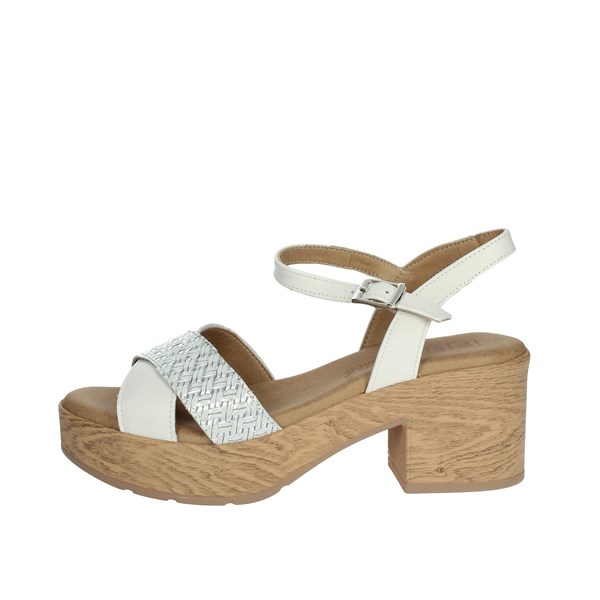 Pitillos Shoes Heeled Sandals White/Silver 2452