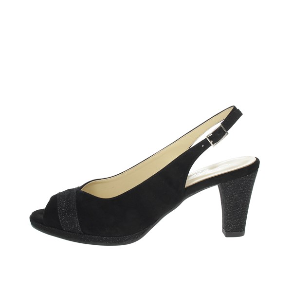Sofia Shoes Heeled Sandals Black 7055