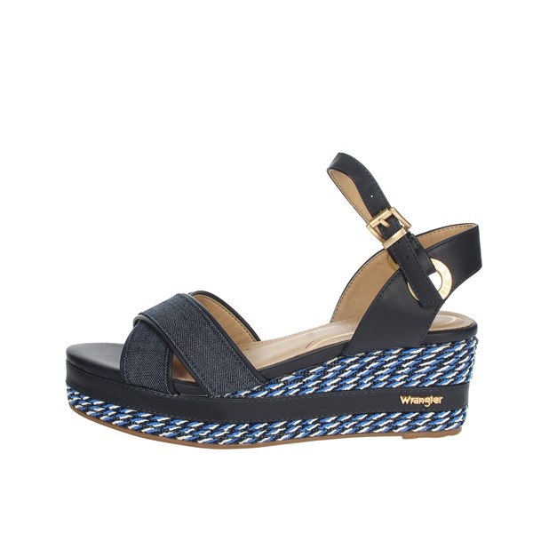 Wrangler Shoes Platform Sandals Blue WL21731A