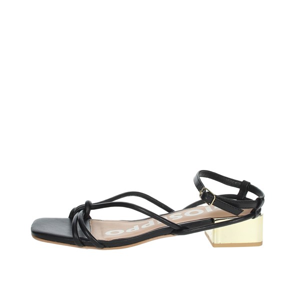 Gioseppo Shoes Flat Sandals Black 65037