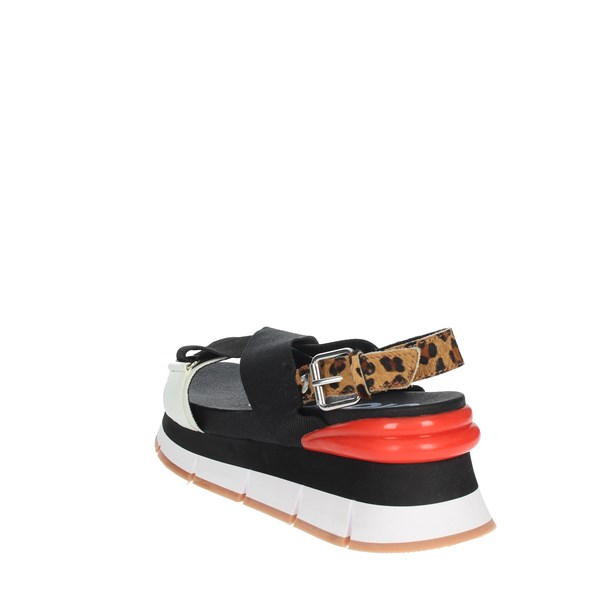 Gioseppo Shoes Platform Sandals Black/Beige 65401