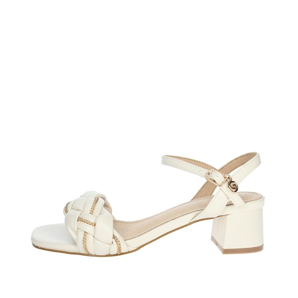 Gold & Gold Shoes Heeled Sandals Creamy white GY282