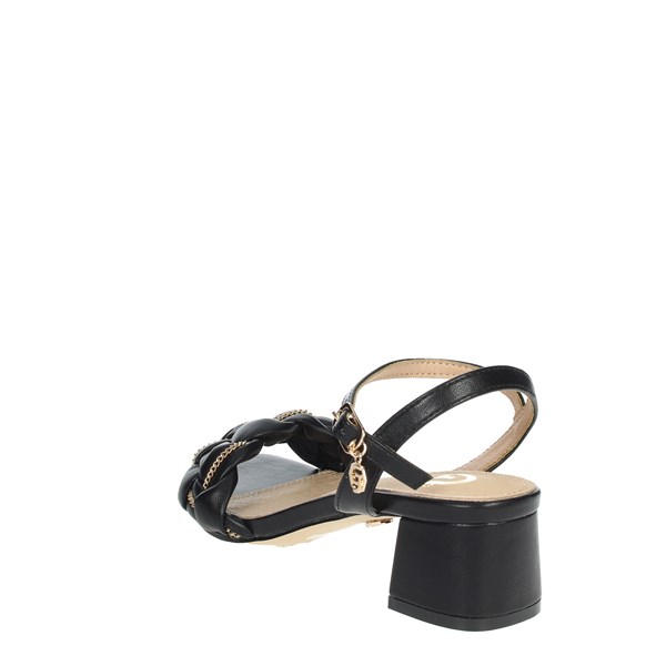 Gold & Gold Shoes Heeled Sandals Black GY282