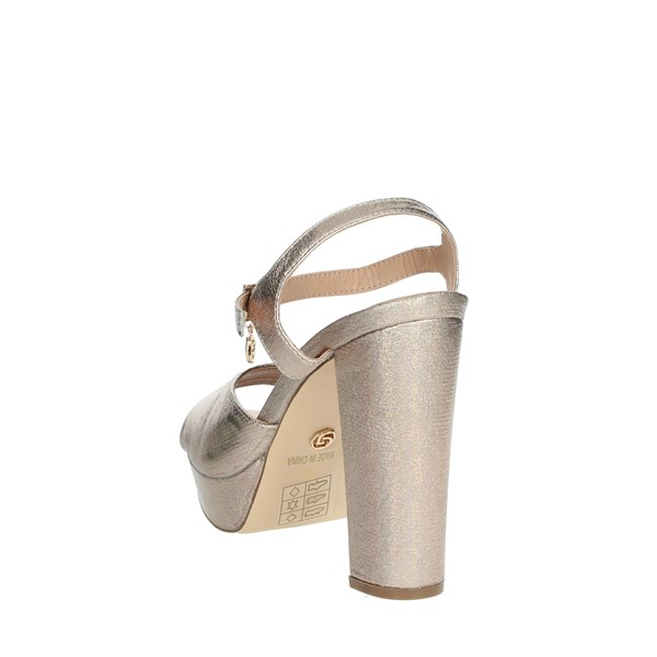 Gold & Gold Shoes Heeled Sandals Gold GP22-332