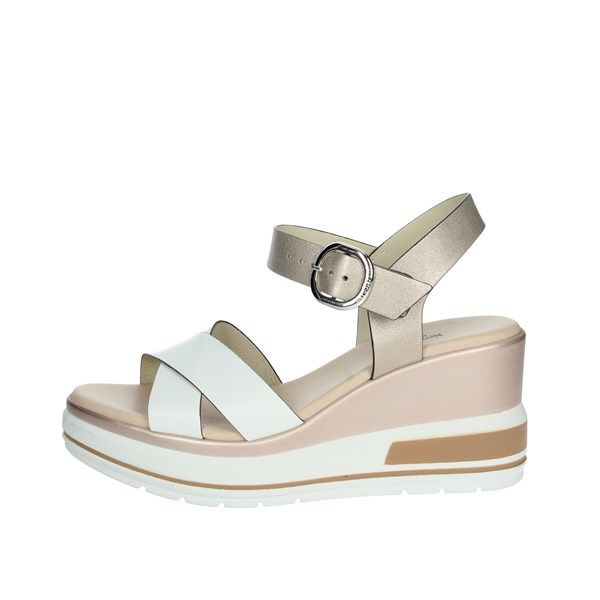Nero Giardini Shoes Sandal White/Gold E218737D