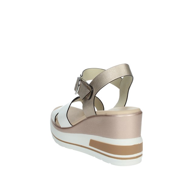 Nero Giardini Shoes Sandal White/Gold E218737D