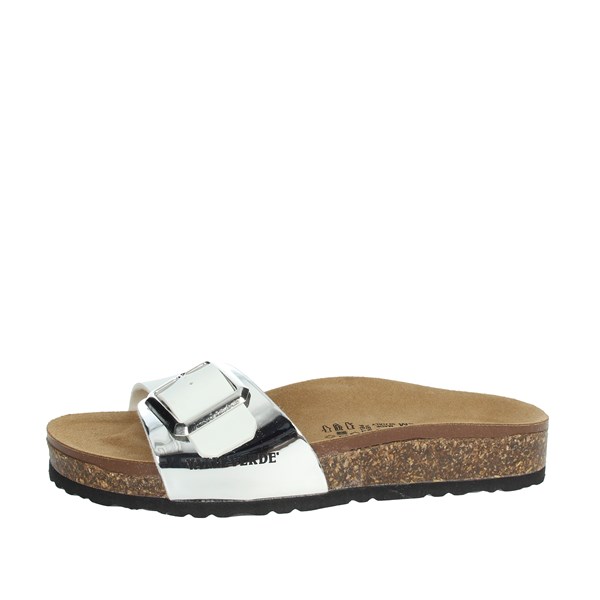 Valleverde Shoes Flat Slippers White/Silver G531838Q